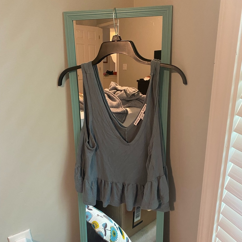Blue flowy crop top